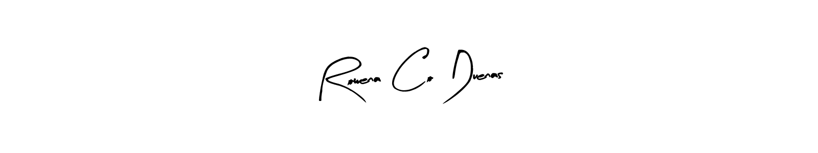Rowena Co Duenas stylish signature style. Best Handwritten Sign (Arty Signature) for my name. Handwritten Signature Collection Ideas for my name Rowena Co Duenas. Rowena Co Duenas signature style 8 images and pictures png