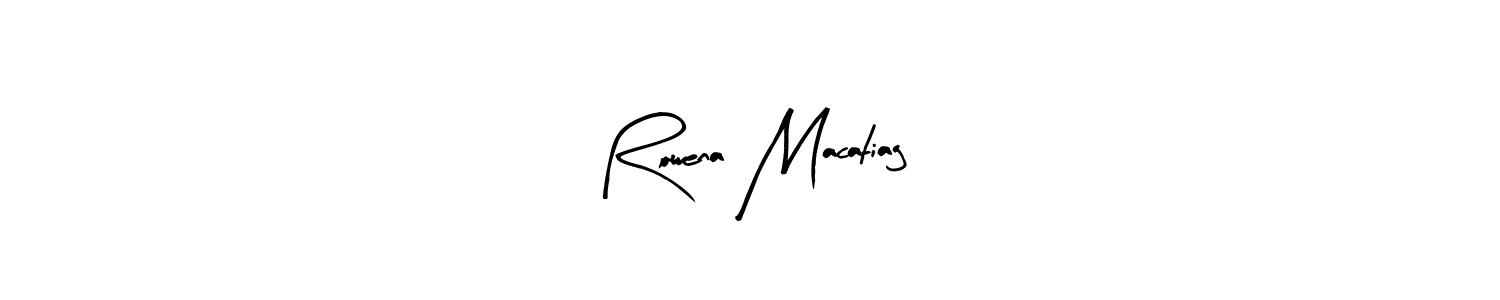 if you are searching for the best signature style for your name Rowena Macatiag. so please give up your signature search. here we have designed multiple signature styles  using Arty Signature. Rowena Macatiag signature style 8 images and pictures png