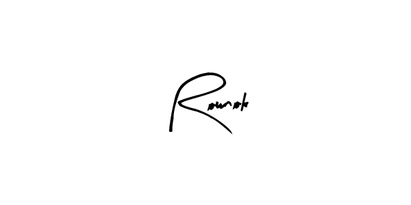 Create a beautiful signature design for name Rownok. With this signature (Arty Signature) fonts, you can make a handwritten signature for free. Rownok signature style 8 images and pictures png