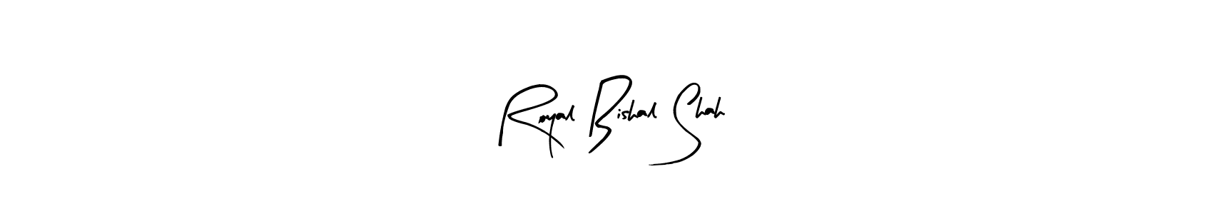 Use a signature maker to create a handwritten signature online. With this signature software, you can design (Arty Signature) your own signature for name Royal Bishal Shah. Royal Bishal Shah signature style 8 images and pictures png