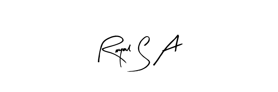 Royal S A stylish signature style. Best Handwritten Sign (Arty Signature) for my name. Handwritten Signature Collection Ideas for my name Royal S A. Royal S A signature style 8 images and pictures png