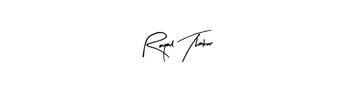 Similarly Arty Signature is the best handwritten signature design. Signature creator online .You can use it as an online autograph creator for name Royal Thakur. Royal Thakur signature style 8 images and pictures png