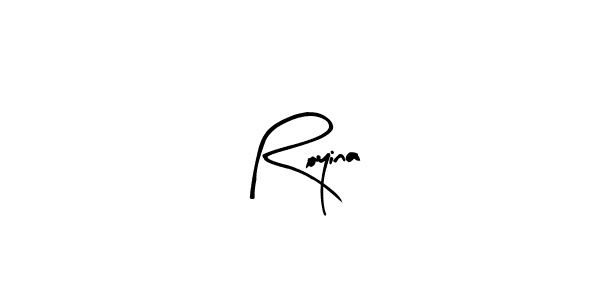 Create a beautiful signature design for name Royina. With this signature (Arty Signature) fonts, you can make a handwritten signature for free. Royina signature style 8 images and pictures png