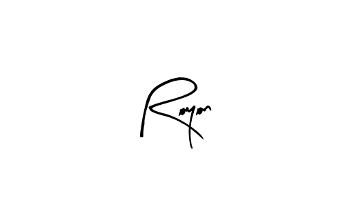 Create a beautiful signature design for name Royon. With this signature (Arty Signature) fonts, you can make a handwritten signature for free. Royon signature style 8 images and pictures png