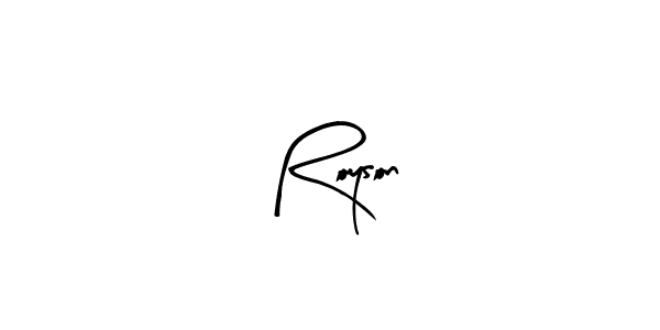 Arty Signature is a professional signature style that is perfect for those who want to add a touch of class to their signature. It is also a great choice for those who want to make their signature more unique. Get Royson name to fancy signature for free. Royson signature style 8 images and pictures png