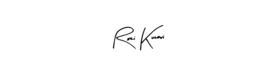 Arty Signature is a professional signature style that is perfect for those who want to add a touch of class to their signature. It is also a great choice for those who want to make their signature more unique. Get Rozi Kumari name to fancy signature for free. Rozi Kumari signature style 8 images and pictures png