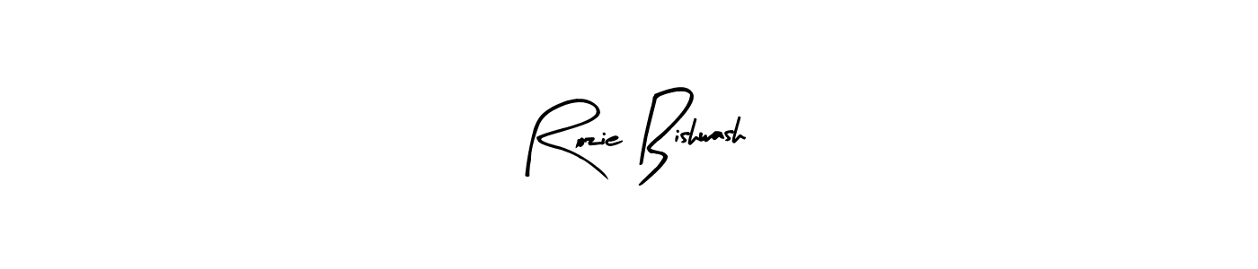 Make a short Rozie Bishwash signature style. Manage your documents anywhere anytime using Arty Signature. Create and add eSignatures, submit forms, share and send files easily. Rozie Bishwash signature style 8 images and pictures png
