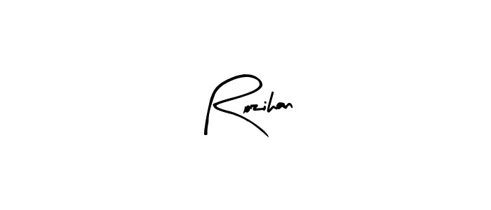 Rozihan stylish signature style. Best Handwritten Sign (Arty Signature) for my name. Handwritten Signature Collection Ideas for my name Rozihan. Rozihan signature style 8 images and pictures png