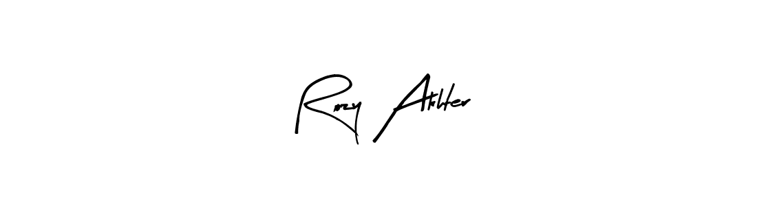 Make a beautiful signature design for name Rozy Akhter. With this signature (Arty Signature) style, you can create a handwritten signature for free. Rozy Akhter signature style 8 images and pictures png