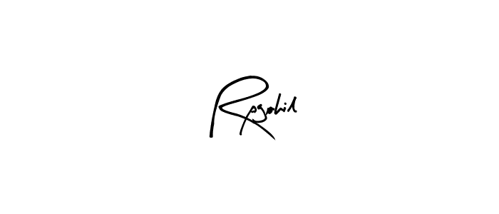 Create a beautiful signature design for name Rpgohil. With this signature (Arty Signature) fonts, you can make a handwritten signature for free. Rpgohil signature style 8 images and pictures png