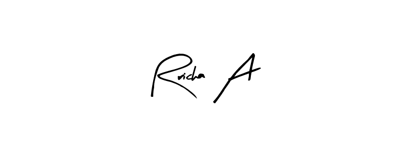 This is the best signature style for the Rricha A name. Also you like these signature font (Arty Signature). Mix name signature. Rricha A signature style 8 images and pictures png