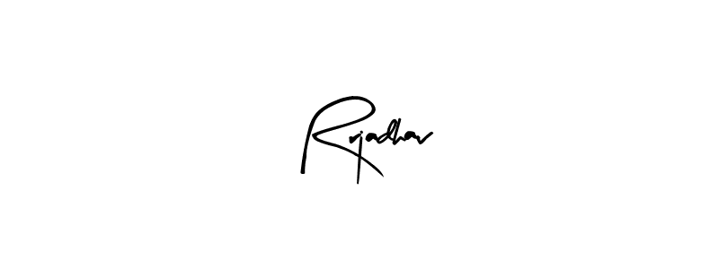 How to make Rrjadhav name signature. Use Arty Signature style for creating short signs online. This is the latest handwritten sign. Rrjadhav signature style 8 images and pictures png