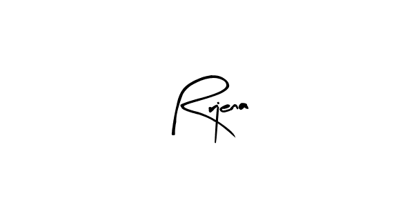 The best way (Arty Signature) to make a short signature is to pick only two or three words in your name. The name Rrjena include a total of six letters. For converting this name. Rrjena signature style 8 images and pictures png