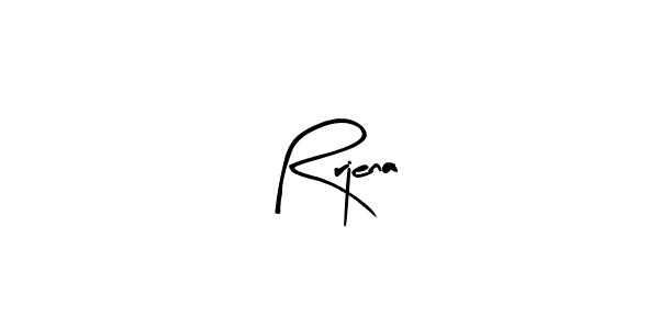 The best way (Arty Signature) to make a short signature is to pick only two or three words in your name. The name Rrjena include a total of six letters. For converting this name. Rrjena signature style 8 images and pictures png