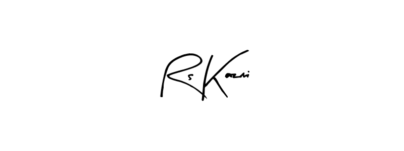 if you are searching for the best signature style for your name Rs Kazmi. so please give up your signature search. here we have designed multiple signature styles  using Arty Signature. Rs Kazmi signature style 8 images and pictures png
