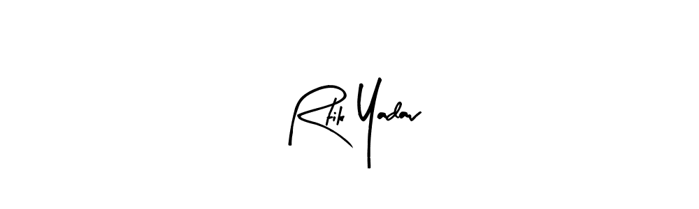 The best way (Arty Signature) to make a short signature is to pick only two or three words in your name. The name Rtik Yadav include a total of six letters. For converting this name. Rtik Yadav signature style 8 images and pictures png