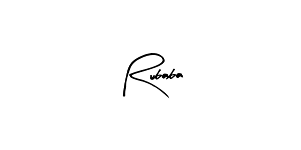 if you are searching for the best signature style for your name Rubaba. so please give up your signature search. here we have designed multiple signature styles  using Arty Signature. Rubaba signature style 8 images and pictures png