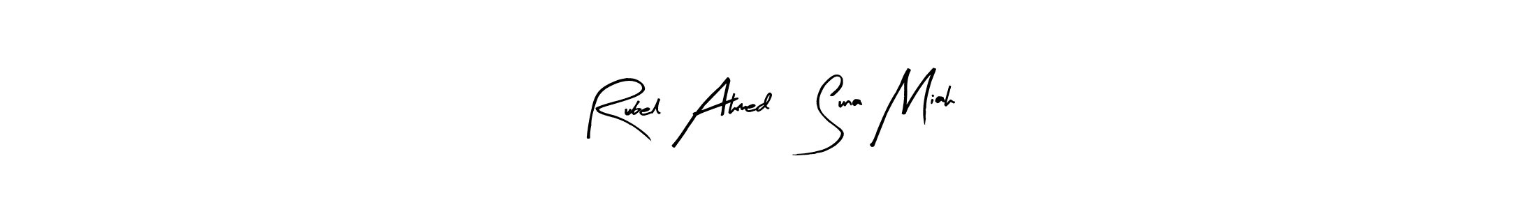 You should practise on your own different ways (Arty Signature) to write your name (Rubel Ahmed, Suna Miah) in signature. don't let someone else do it for you. Rubel Ahmed, Suna Miah signature style 8 images and pictures png