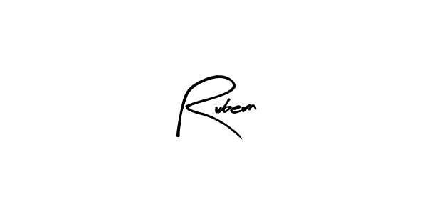 Use a signature maker to create a handwritten signature online. With this signature software, you can design (Arty Signature) your own signature for name Rubern. Rubern signature style 8 images and pictures png