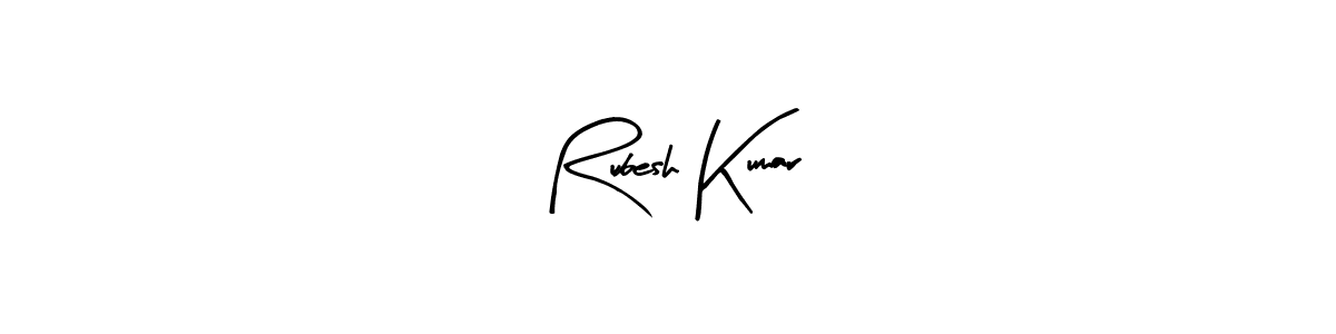 How to make Rubesh Kumar name signature. Use Arty Signature style for creating short signs online. This is the latest handwritten sign. Rubesh Kumar signature style 8 images and pictures png