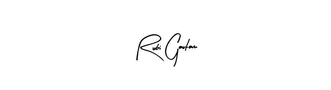 Rubi Gautam stylish signature style. Best Handwritten Sign (Arty Signature) for my name. Handwritten Signature Collection Ideas for my name Rubi Gautam. Rubi Gautam signature style 8 images and pictures png