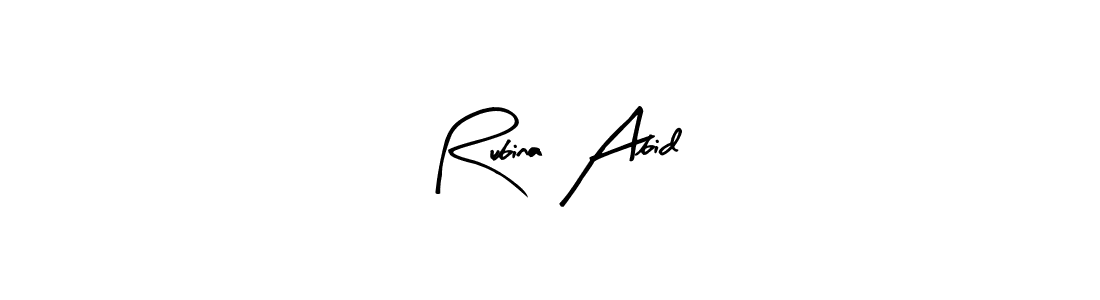Make a beautiful signature design for name Rubina Abid. Use this online signature maker to create a handwritten signature for free. Rubina Abid signature style 8 images and pictures png