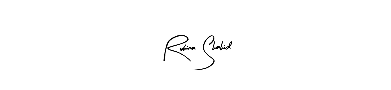 Use a signature maker to create a handwritten signature online. With this signature software, you can design (Arty Signature) your own signature for name Rubina Shahid. Rubina Shahid signature style 8 images and pictures png