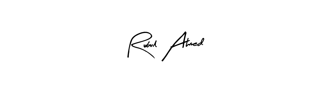 Also You can easily find your signature by using the search form. We will create Rubul Ahmed name handwritten signature images for you free of cost using Arty Signature sign style. Rubul Ahmed signature style 8 images and pictures png