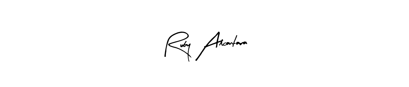 Similarly Arty Signature is the best handwritten signature design. Signature creator online .You can use it as an online autograph creator for name Ruby Alcantara. Ruby Alcantara signature style 8 images and pictures png