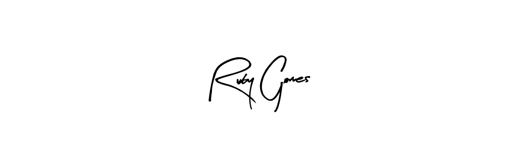 Best and Professional Signature Style for Ruby Gomes. Arty Signature Best Signature Style Collection. Ruby Gomes signature style 8 images and pictures png