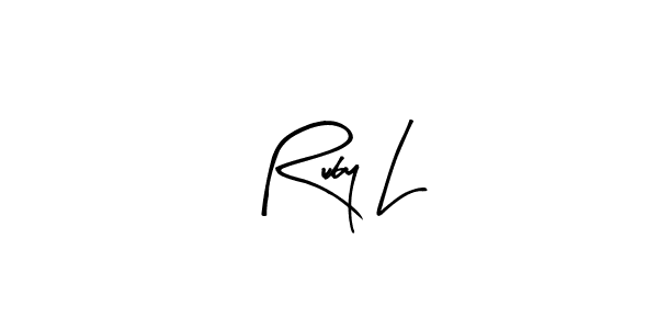 How to make Ruby L name signature. Use Arty Signature style for creating short signs online. This is the latest handwritten sign. Ruby L signature style 8 images and pictures png