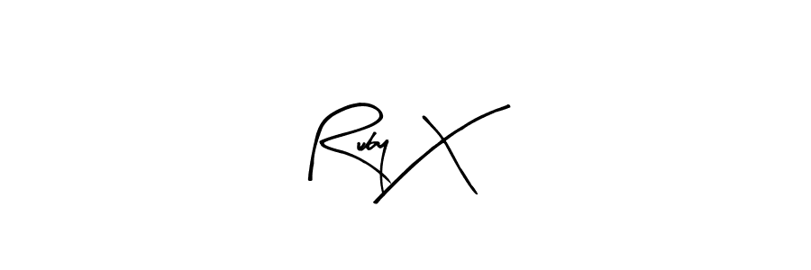 How to make Ruby X    name signature. Use Arty Signature style for creating short signs online. This is the latest handwritten sign. Ruby X    signature style 8 images and pictures png