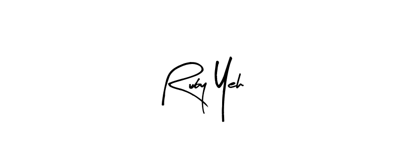 Create a beautiful signature design for name Ruby Yeh. With this signature (Arty Signature) fonts, you can make a handwritten signature for free. Ruby Yeh signature style 8 images and pictures png