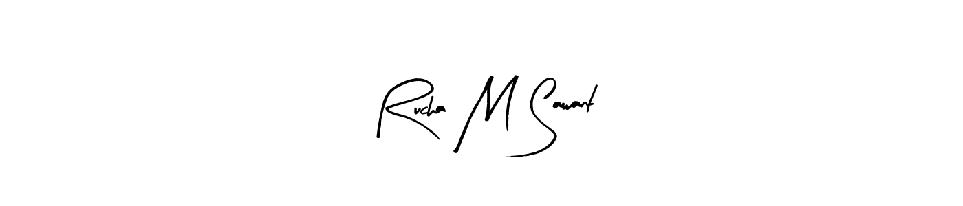 Make a beautiful signature design for name Rucha M Sawant. Use this online signature maker to create a handwritten signature for free. Rucha M Sawant signature style 8 images and pictures png