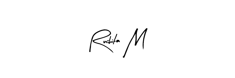 Here are the top 10 professional signature styles for the name Ruchita M. These are the best autograph styles you can use for your name. Ruchita M signature style 8 images and pictures png