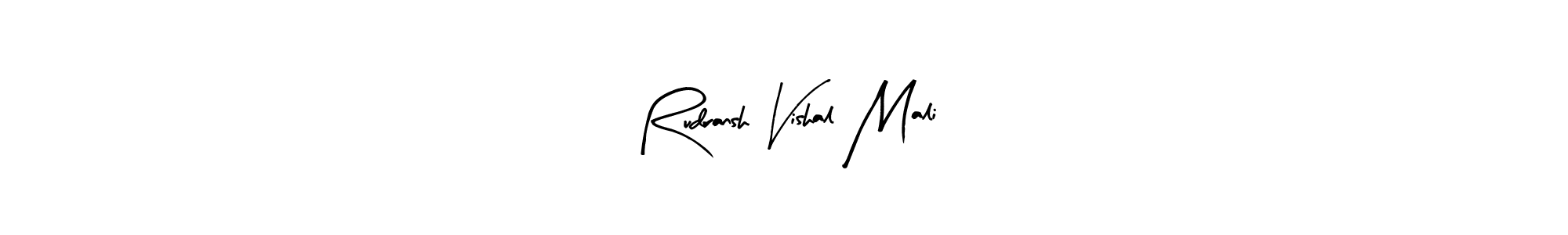 You should practise on your own different ways (Arty Signature) to write your name (Rudransh Vishal Mali) in signature. don't let someone else do it for you. Rudransh Vishal Mali signature style 8 images and pictures png