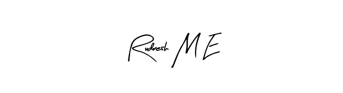 Design your own signature with our free online signature maker. With this signature software, you can create a handwritten (Arty Signature) signature for name Rudresh M E. Rudresh M E signature style 8 images and pictures png