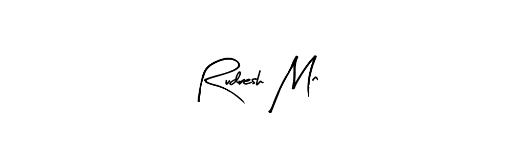 Arty Signature is a professional signature style that is perfect for those who want to add a touch of class to their signature. It is also a great choice for those who want to make their signature more unique. Get Rudresh Mn name to fancy signature for free. Rudresh Mn signature style 8 images and pictures png