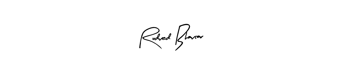 You should practise on your own different ways (Arty Signature) to write your name (Rudved Bhavsar) in signature. don't let someone else do it for you. Rudved Bhavsar signature style 8 images and pictures png