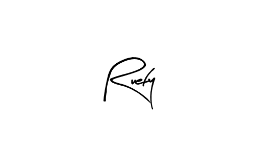 Use a signature maker to create a handwritten signature online. With this signature software, you can design (Arty Signature) your own signature for name Ruefy. Ruefy signature style 8 images and pictures png