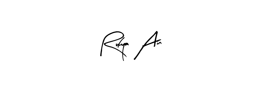 Create a beautiful signature design for name Rufya Ain. With this signature (Arty Signature) fonts, you can make a handwritten signature for free. Rufya Ain signature style 8 images and pictures png