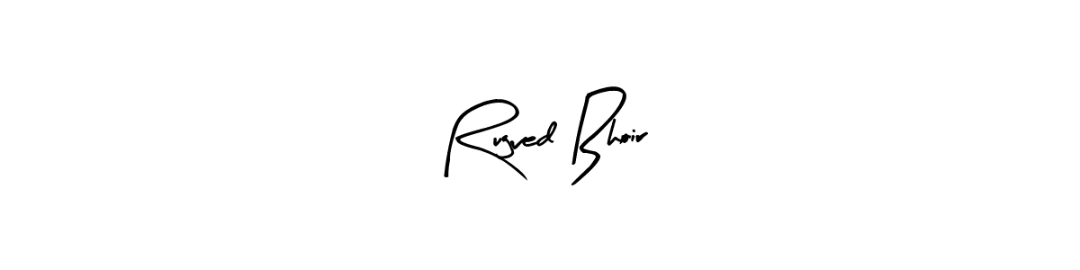 How to make Rugved Bhoir name signature. Use Arty Signature style for creating short signs online. This is the latest handwritten sign. Rugved Bhoir signature style 8 images and pictures png