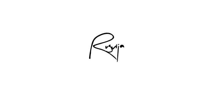 Use a signature maker to create a handwritten signature online. With this signature software, you can design (Arty Signature) your own signature for name Rugvija. Rugvija signature style 8 images and pictures png
