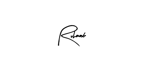 Similarly Arty Signature is the best handwritten signature design. Signature creator online .You can use it as an online autograph creator for name Ruhaab. Ruhaab signature style 8 images and pictures png