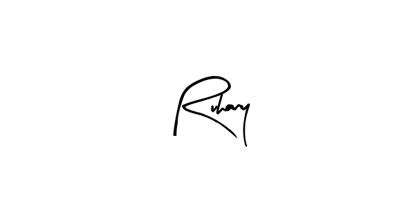 if you are searching for the best signature style for your name Ruhany. so please give up your signature search. here we have designed multiple signature styles  using Arty Signature. Ruhany signature style 8 images and pictures png