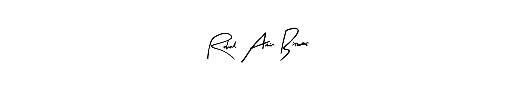 Use a signature maker to create a handwritten signature online. With this signature software, you can design (Arty Signature) your own signature for name Ruhul Amin Biswas. Ruhul Amin Biswas signature style 8 images and pictures png