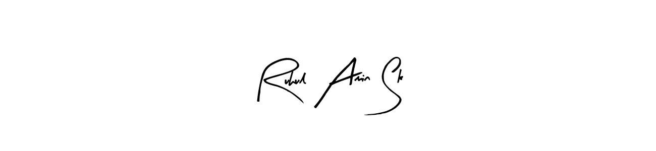 How to make Ruhul Amin Sk name signature. Use Arty Signature style for creating short signs online. This is the latest handwritten sign. Ruhul Amin Sk signature style 8 images and pictures png