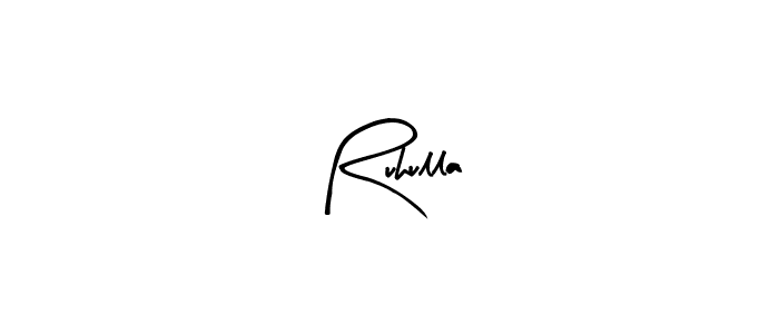Use a signature maker to create a handwritten signature online. With this signature software, you can design (Arty Signature) your own signature for name Ruhulla. Ruhulla signature style 8 images and pictures png