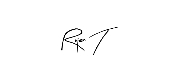 How to make Rujen T signature? Arty Signature is a professional autograph style. Create handwritten signature for Rujen T name. Rujen T signature style 8 images and pictures png