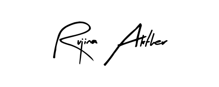 You should practise on your own different ways (Arty Signature) to write your name (Rujina Akther) in signature. Don't let someone else do it for you. Rujina Akther signature style 8 images and pictures png